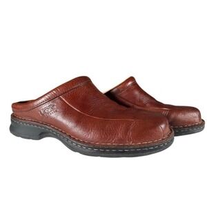 UGG Men's Leather Clogs Mules Brown Slip On Shoes Size 10.5